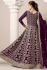 Faux Georgette Anarkali gown wedding dress in Wine colour 206B