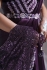 Ready to wear Purple crepe satin silk saree with stitched blouse 24608