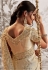 Ivory viscous art silk embroidered wedding saree with blouse 8201