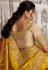 Mustard viscous art silk embroidered wedding saree with blouse 8202