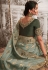 Mint green viscous art silk embroidered wedding saree with blouse 8205