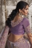 Lavender viscous art silk embroidered wedding saree with blouse 8211