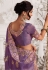 Purple viscous art silk embroidered wedding saree with blouse 8213