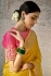 Yellow banarasi silk embroidered wedding saree with blouse 294
