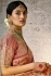Maroon banarasi silk embroidered wedding saree with blouse 297