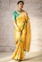 Yellow banarasi silk embroidered wedding saree with blouse 298