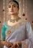 Light Purple Tissue dola silk embroidered wedding saree with blouse 323