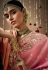 Pink Tissue dola silk embroidered wedding saree with blouse 325