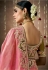 Pink Tissue dola silk embroidered wedding saree with blouse 325