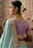 Light blue Tissue dola silk embroidered wedding saree with blouse 326