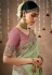 Light green Tissue dola silk embroidered wedding saree with blouse 328