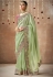 Light green Tissue dola silk embroidered wedding saree with blouse 328