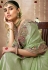 Light green Tissue dola silk embroidered wedding saree with blouse 328