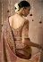 Beige Tissue dola silk embroidered wedding saree with blouse 329
