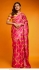 Bollywood Model Satin digital print saree in Pink