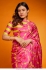 Bollywood Model Satin digital print saree in Pink