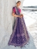 Blue Pure georgette zari embroidered wedding saree with double blouse 7602