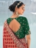 Maroon Pure georgette zari embroidered wedding saree with double blouse 7606