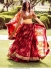 Bollywood Sabyasachi Inspired Red organza wedding lehenga choli