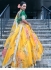 Bollywood Sabyasachi Inspired Yellow floral organza wedding lehenga choli