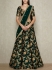 Bollywood Sabyasachi Inspired Green embroidered silk wedding lehenga choli