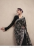 Bollywood Model Malaika Arora inspired georgette sequins embroidered saree