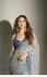 Bollywood Rakul Preet singh inspired Blue georgette mirror embroidered saree