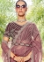 Mauve Pink thread embroidered wedding saree with blouse 84308