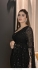 Bollywood Model Black georgette sequins embroidered saree