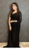 Bollywood Model Black georgette sequins embroidered saree