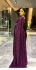 Bollywood Model Deep Purple georgette sequins embroidered saree