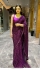 Bollywood Model Deep Purple georgette sequins embroidered saree
