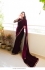 Bollywood Model Wine velvet embroidered moti work party wear saree