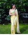 Bollywood Regina Cassandra inspirded Yellow shaded Satin digital print saree