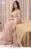 Bollywood Model Peach georgette sequins embroidered saree