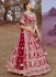 Maroon Silk embroidered bridal lehenga choli with double dupatta
