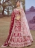 Maroon Silk embroidered bridal lehenga choli with double dupatta