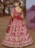 Maroon Silk embroidered bridal lehenga choli with double dupatta