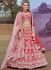 Red Silk embroidered bridal lehenga choli with double dupatta