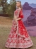 Red Silk embroidered bridal lehenga choli with double dupatta