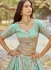 Sea Green Crush Tissue embroidered bridal lehenga choli