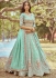 Sea Green Crush Tissue embroidered bridal lehenga choli
