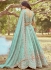 Sea Green Crush Tissue embroidered bridal lehenga choli