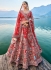 Traditional Bridal Red Silk embroidered lehenga choli AA134
