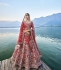 Traditional Bridal Red Silk embroidered lehenga choli AA134