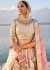 Traditional Bridal Cream Silk embroidered lehenga choli AA130
