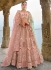 Traditional Bridal Peach Silk embroidered lehenga choli AA139
