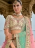 Traditional Bridal Cream Silk embroidered lehenga choli AA141
