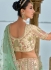 Traditional Bridal Cream Silk embroidered lehenga choli AA141