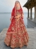 Traditional Bridal Red Silk embroidered lehenga choli AA138